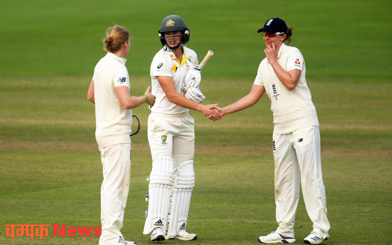 england team almost won the womens ashes draw test match against australia