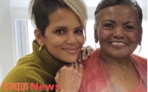 Halle Berry With her teacher